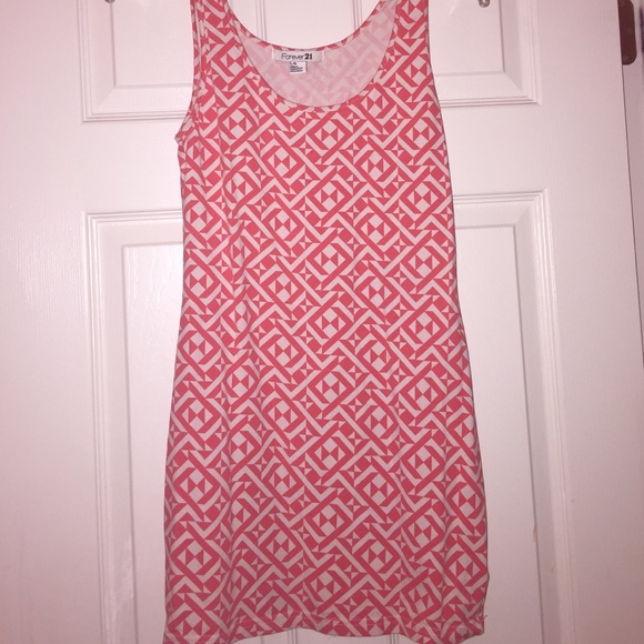 Coral/ pink Aztec print tight mini dress