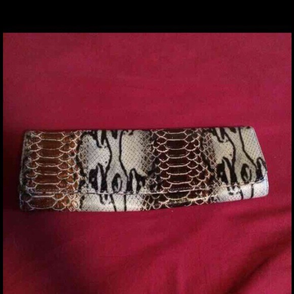 Snake skin clutch