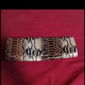 Snake skin clutch