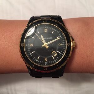 Michael Kors Oversized Watch - Black Stainless