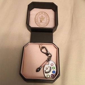 Silver Juicy Couture paint brush and pallet charm