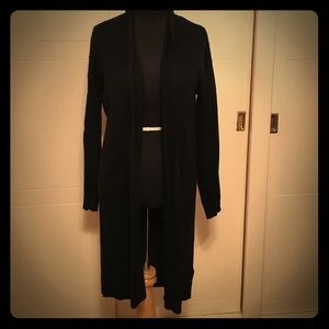 Long Black Sweater Cover Up