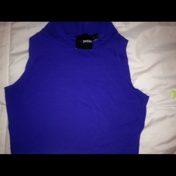 ASOS petite high neck crop top