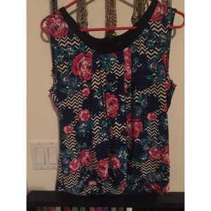 Chevron floral shirt