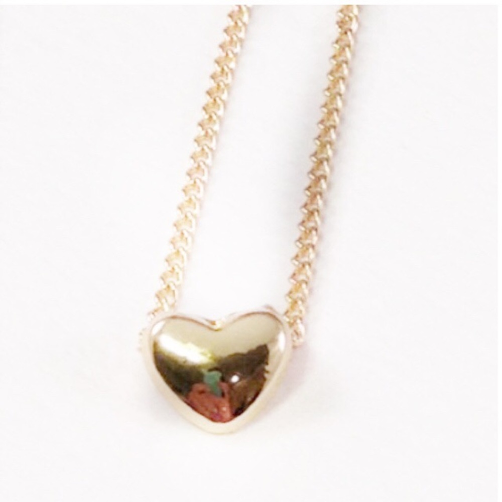 Small Heart Necklace Gold Tone