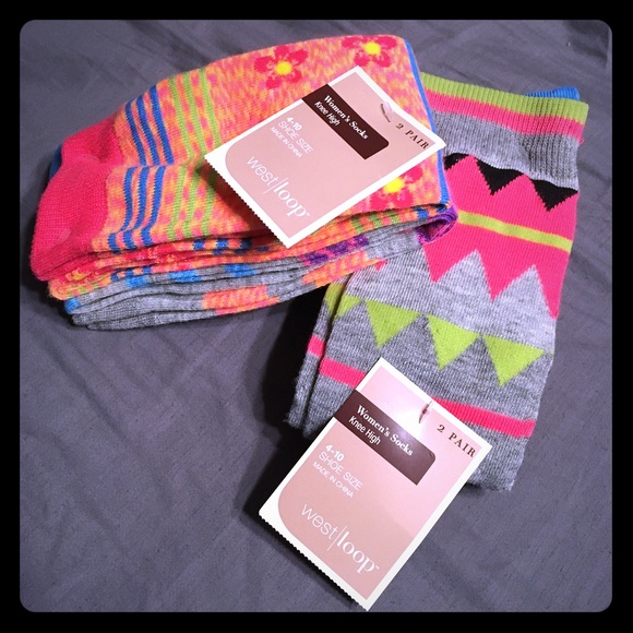 Two 2-packs of knee high socks.  Brand new!