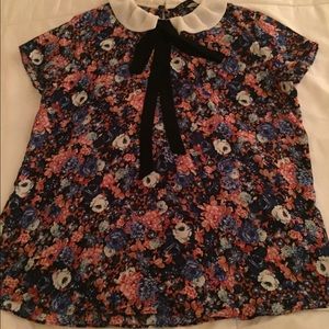 Zara- Flower printed blouse with bow