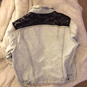 UO Levi's lace oversized denim jacket
