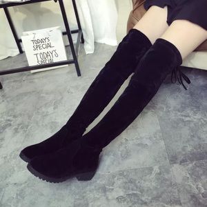 Black over the knee boots