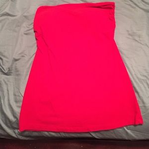 Red tube top