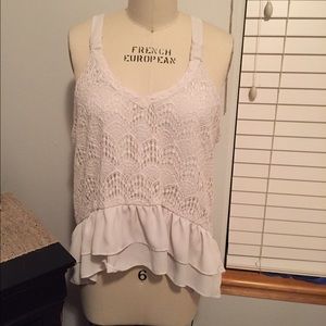Lace Ruffles tank top