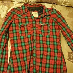Women Hollister plaid shirt