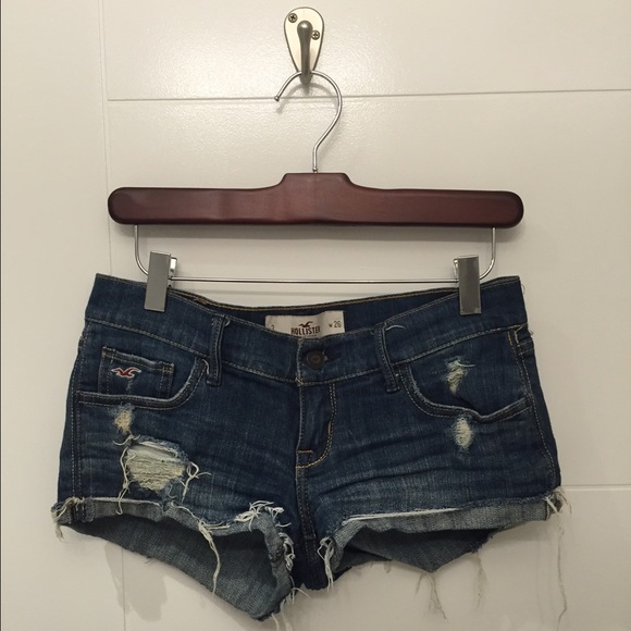 Hollister ripped jean shorts