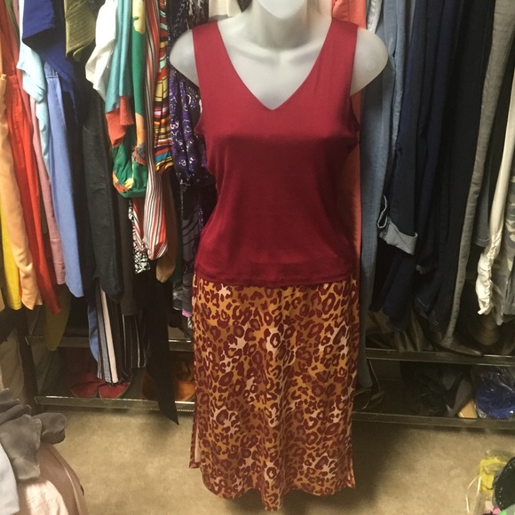 Moda International Animal print silk skirt