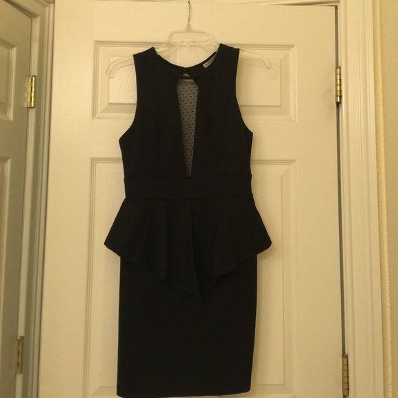 Black peplum dress