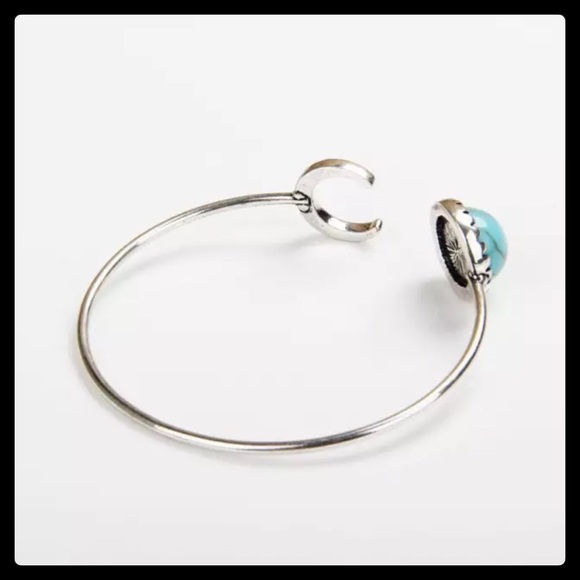 Silver & Turquoise Moon Bracelet - Picture 3 of 4