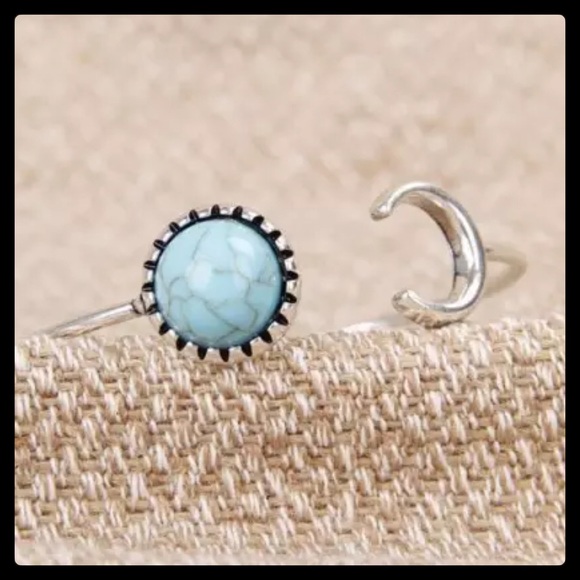 Silver & Turquoise Moon Bracelet - Picture 4 of 4