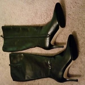 Cole Haan Garner Black Leather size 8.5 Tall Boots