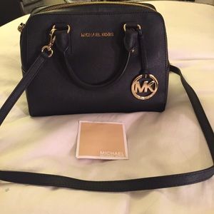 Michael Kors Small Black Saffiano Satchel