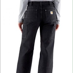 Woman's Carhartt Black Canvas Work Pants