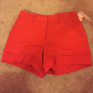 Medium/High Rise Red Shorts