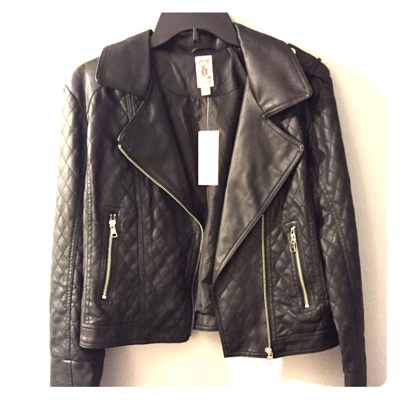 Black leather jacket