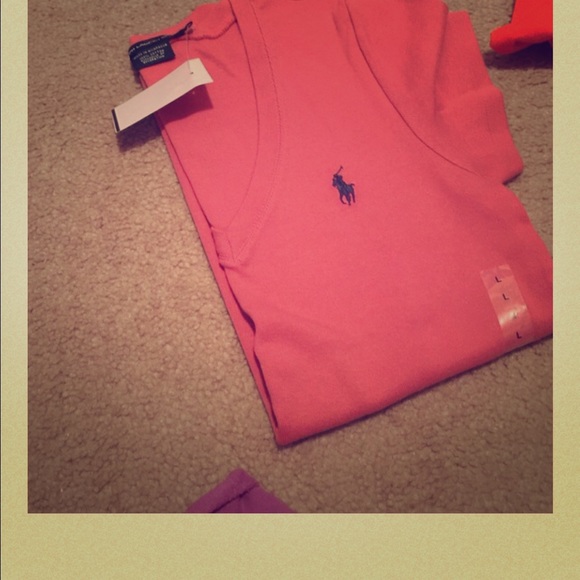 3 vneck Ralph Lauren tees