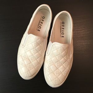White slip ons
