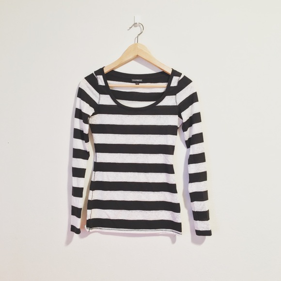 Express Tops - EXPRESS striped long sleeved shirt
