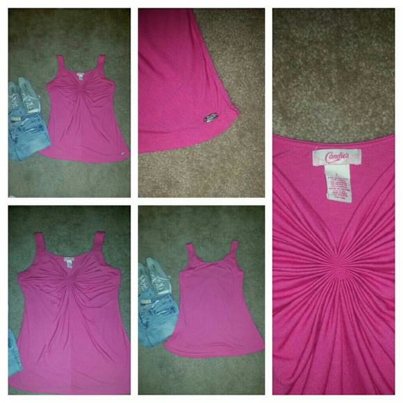 Pink sleeveless top