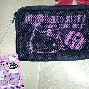 Hello kitty sanrio soft mesh bag plus red pouch