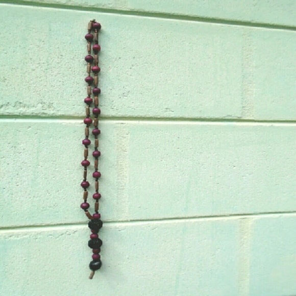 Beaded Magenta Necklace