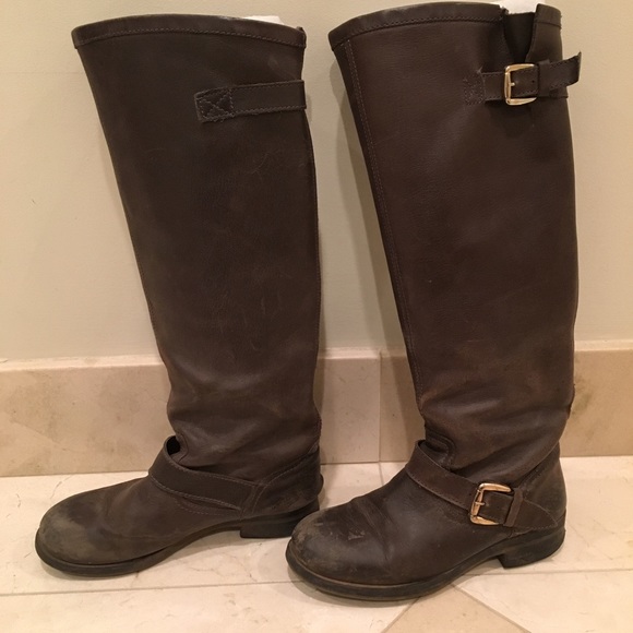 Steve Madden Brown Leather Riding Boots - Picture 3 of 4