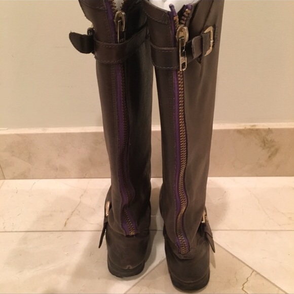 Steve Madden Brown Leather Riding Boots - Picture 4 of 4