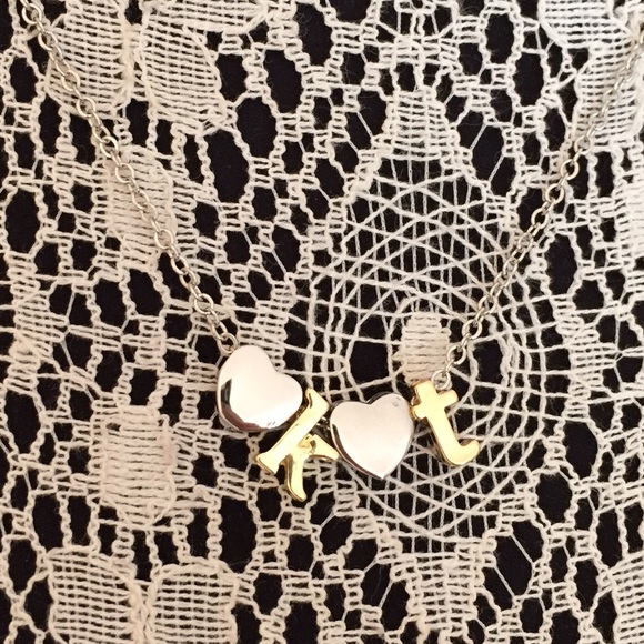 CUSTOM lowercase INITIALS PENDANT NECKLACE - Picture 3 of 4