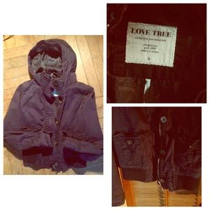 Navy full zip jacket w/hood