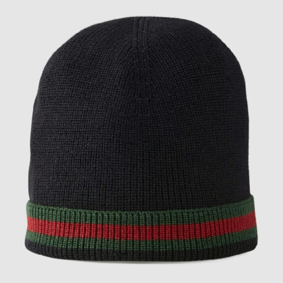 Gucci knit wool web hat