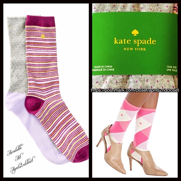 KATE SPADE 2 Pairs of Trouser Boot Socks - Picture 3 of 4