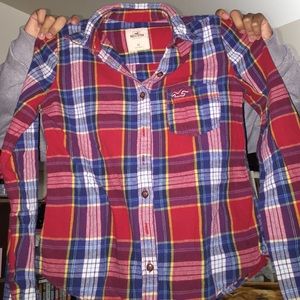 Hollister plaid shirt.