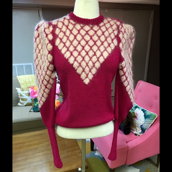Bold color winter sweater