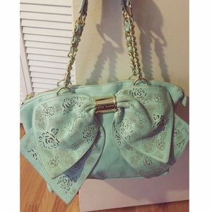 Betsy Johnson mint bow purse