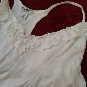 White razor back cami