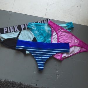 3 underwear, 1 thong PINK