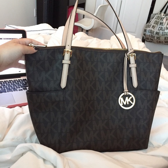 NEW! MICHAEL KORS SIGNATURE JET SET TOTE