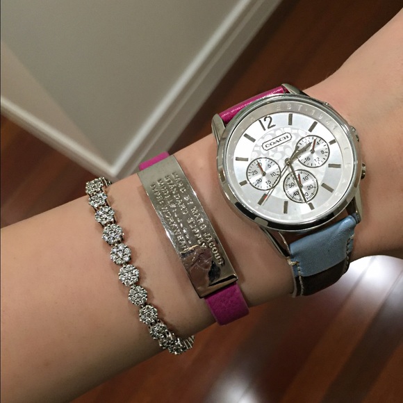 💕 Coach Watch - White face / Multicolored band💕
