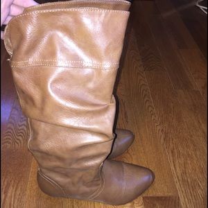 brown leather boots