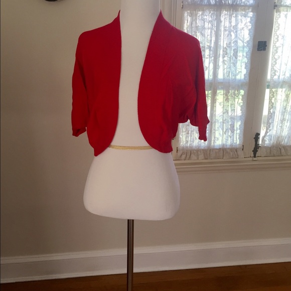 Red sweater cover-up