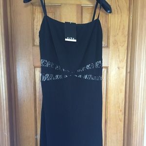 BCBG Matte Jersey Lace Inset Dress