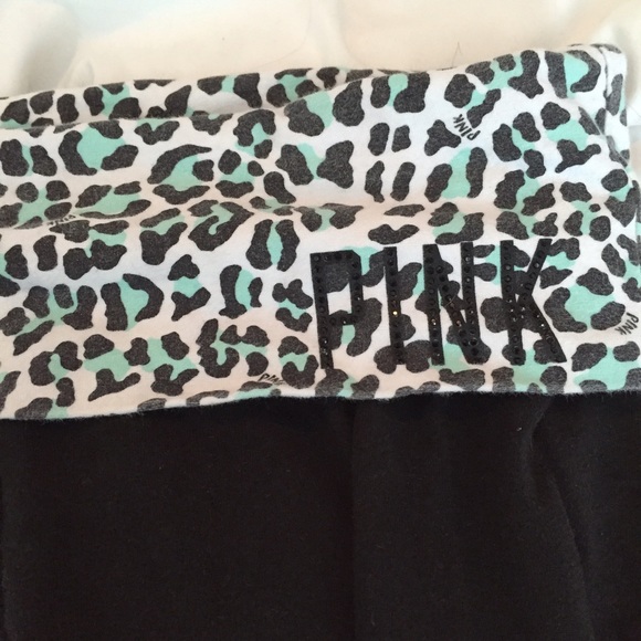 VICTORIAS SECRET PINK BLING YOGA LEGGINGS