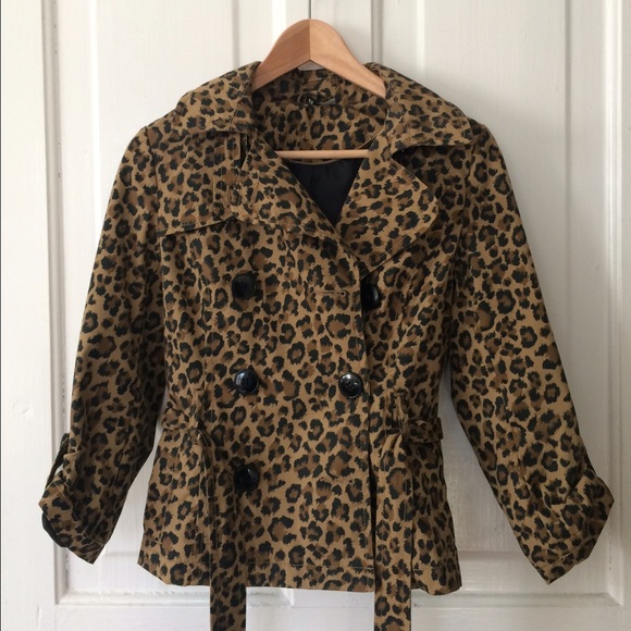 H&M | Cheetah Rain Jacket | Size 4